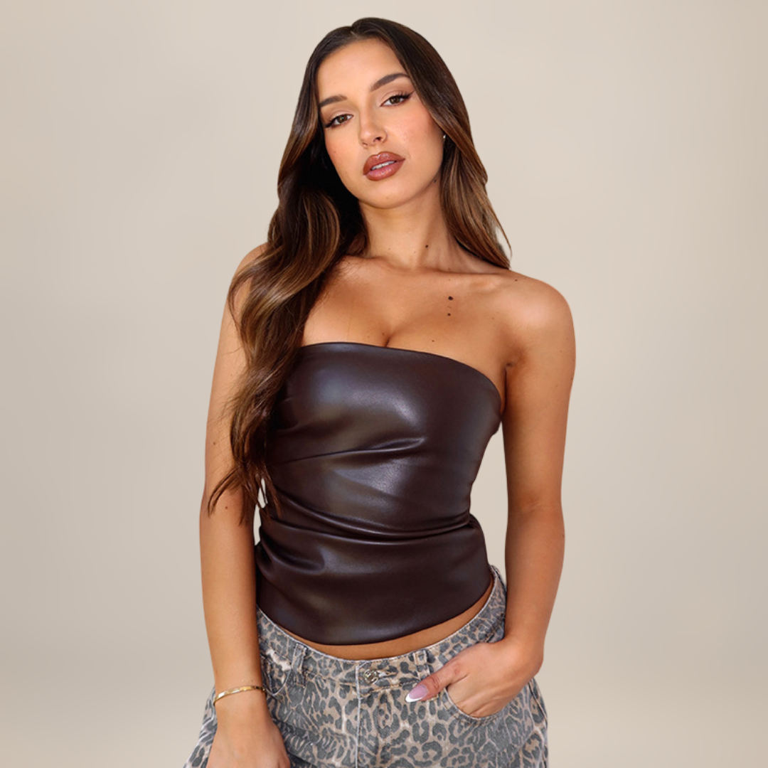 After Dark Faux Leather Tank