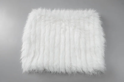 White fluffy skirt on a gray background