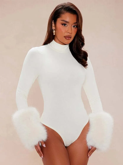 Fur Panel Bodysuit