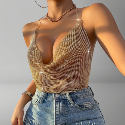 Women’s sequin backless mini dress